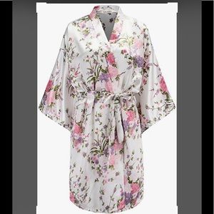 EPLAZA Floral Satin Robe